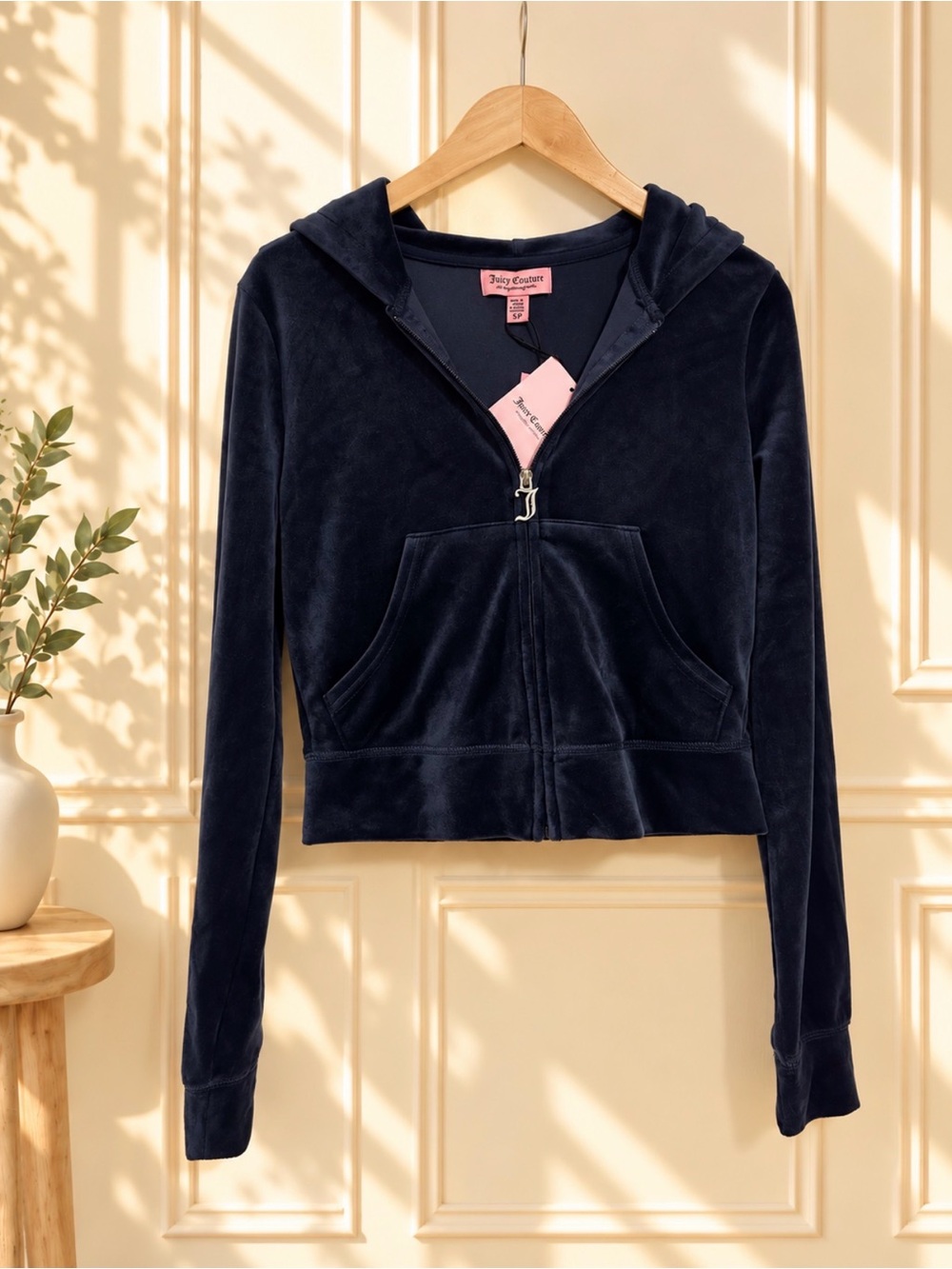 Juicy Couture Velour Navy Track Suit Top Size Small - New With Tags